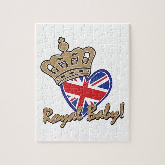 Royal Baby UK Heart Flag Legpuzzel (Verticaal)