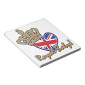 Royal Baby UK Heart Flag Notitieblok (Schuin)
