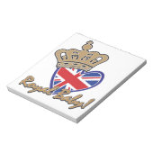 Royal Baby UK Heart Flag Notitieblok (Linkerzijde)
