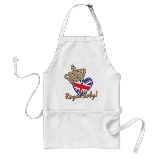 Royal Baby UK Heart Flag Standaard Schort (Voorkant)