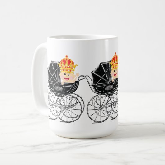 Royal Baby with Crown Coffee tea Mok (Voorkant links)