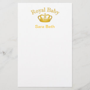 Royal Baby with Golden Crown Briefpapier