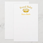 Royal Baby with Golden Crown Briefpapier (Voorkant / Achterkant)