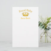 Royal Baby with Golden Crown Briefpapier (Staand voorkant)
