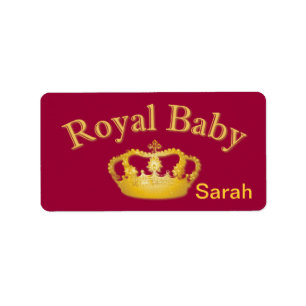 Royal Baby with Golden Crown Etiket