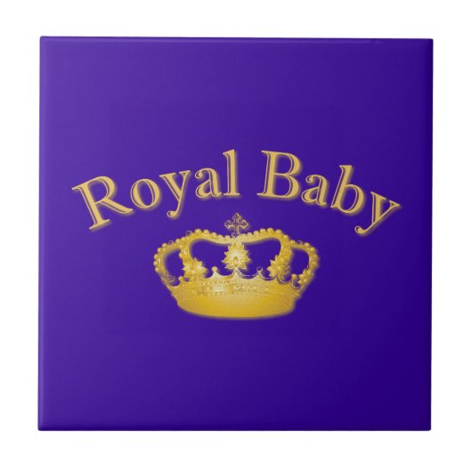 Royal Baby with Golden Crown Tegeltje (Voorkant)