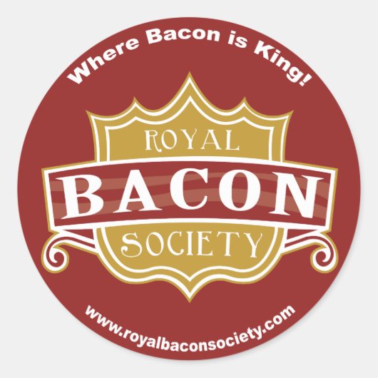 Royal Bacon Society Round Stickers (Voorkant)