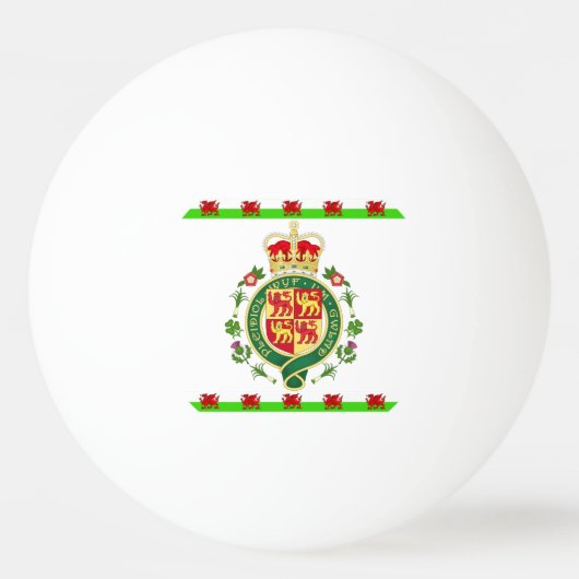 Royal Badge of Wales Pingpongbal (Voorkant)
