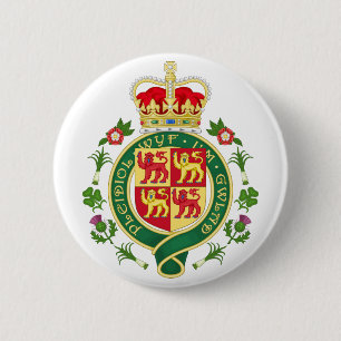 Royal Badge of Wales Ronde Button 5,7 Cm