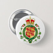 Royal Badge of Wales Ronde Button 5,7 Cm (Voorkant /achterkant)