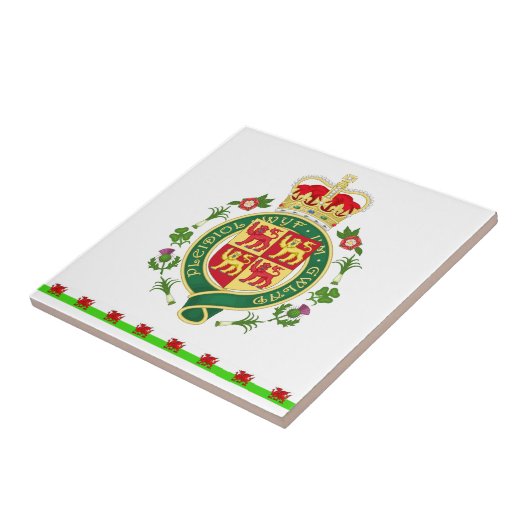 Royal Badge of Wales Tegeltje (Zijkant)