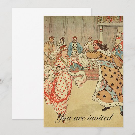 Royal Ball-uitnodiging Kaart (Voorkant / Achterkant)