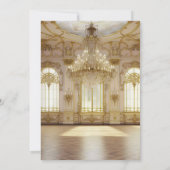 Royal Ballroom Dusty Blue Quinceanera Kaart (Achterkant)