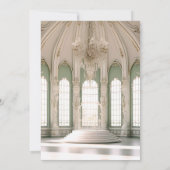 Royal Ballroom Roos Gold Bow Coquette Quinceanera Kaart (Achterkant)