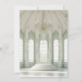 Royal Ballroom Sage Green Quinceañera Kaart (Achterkant)