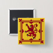Royal Banner - Schotland Vierkante Button 5,1 Cm (Voorkant /achterkant)