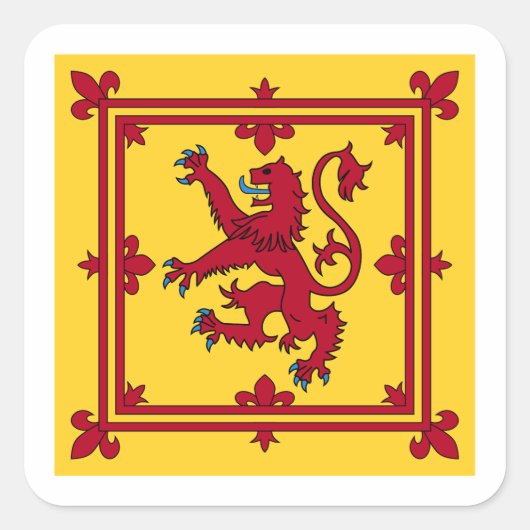 Royal Banner - Schotland Vierkante Sticker (Voorkant)