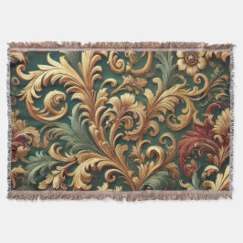 Royal Baroque Floral Pattern Deken