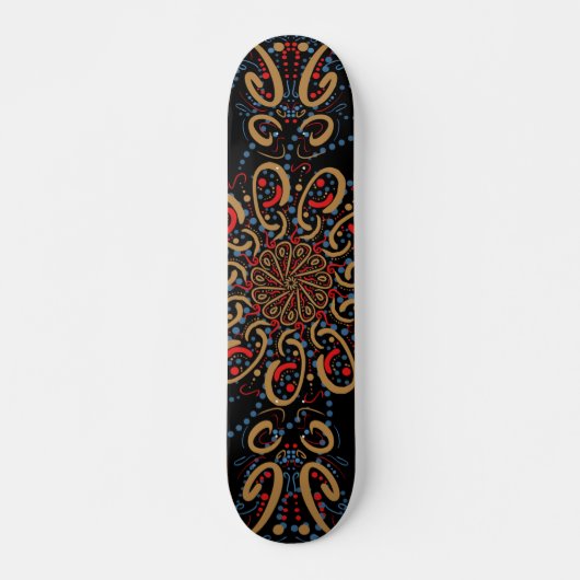 Royal Batik Floral Artistic Skateboard (Voorkant)