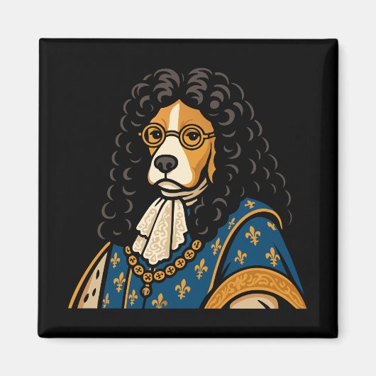 Royal Beagle Dog Zijne Majesteit Fluffness Magneet (Voorkant)