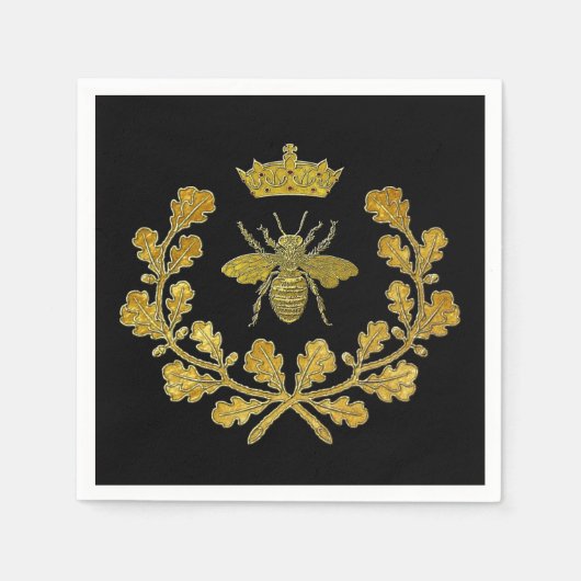 Royal Bee Crest & uw kleur Servet (Voorkant)