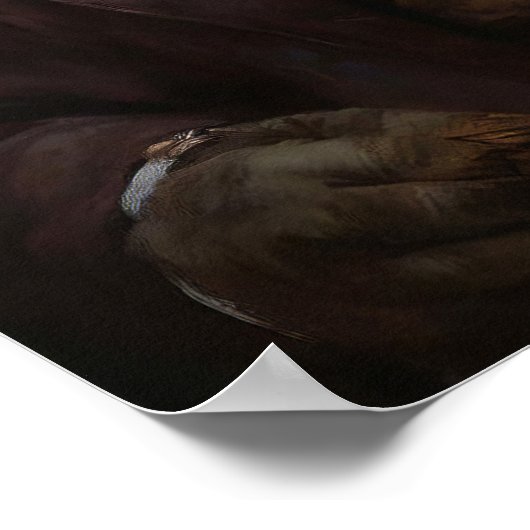 Royal Beer Print, Aangeklede Dierenprint, Renaissa Poster (Hoek)