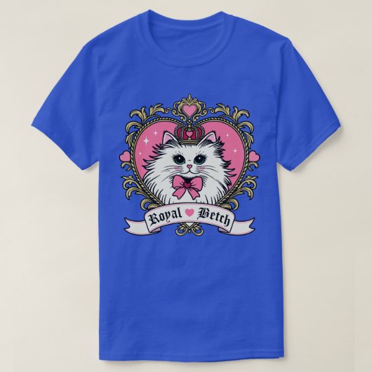 Royal Betch Kitty Kat Valentijn Hart TShirt (Design voorkant)