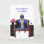 Royal Birthday Cat-Vrouw Verjaardag Kaart (Voorkant)