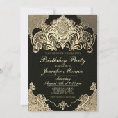 Royal Birthday Party Crown  Invitation Kaart (Voorkant)