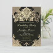Royal Birthday Party Crown  Invitation Kaart (Staand voorkant)