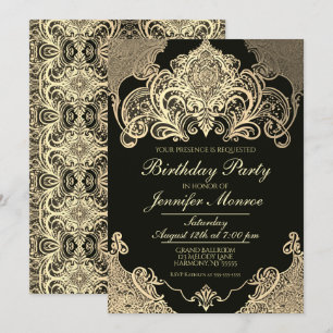 Royal Birthday Party Crown  Invitation Kaart