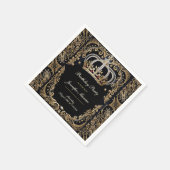 Royal Birthday Party Crown  Invitation Servet (Hoek)