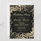 Royal Birthday Party Gold uitnodiging (Voorkant)