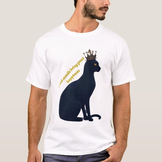 Royal black cat t-shirt (Voorkant)