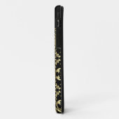 Royal Black en Gold Monogram Damask Case-Mate iPhone Case (Achterkant/links)