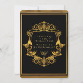 Royal Black Gold Nouveau Kaart (Voorkant)