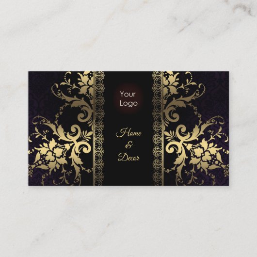 Royal Black & Gold  Visitekaartje (Voorkant)