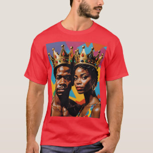Royal Black Love Crowned Couple T-shirt