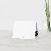 Royal Black Polka Dot Blue Hartelijk dank Bedankkaart (Achterkant)