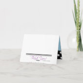 Royal Black Polka Dot Blue Hartelijk dank Bedankkaart (Achterkant)