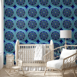 Royal blauw behang