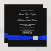 Royal Blauw Blauw Blauw Huwelijk Kaart (Voorkant / Achterkant)