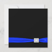Royal Blauw Blauw Blauw Huwelijk Kaart (Achterkant)