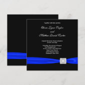 Royal Blauw Blauw Blauw Huwelijk Kaart (Voorkant / Achterkant)