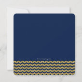 Royal Blauw en Goud Etnische Jongens Sip en See Kaart (Achterkant)