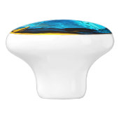 Royal Blauw en Goud Sieraden Stone Keramische Knop (Zijkant)