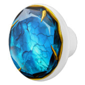 Royal Blauw en Goud Sieraden Stone Keramische Knop (Rechts)