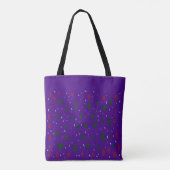 Royal blauw en paarse delicate patterned tote bag (Achterkant)