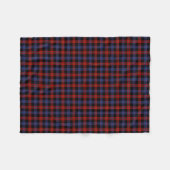 Royal Blauw en Rood Bruin Clan Tartan Fleece Deken (Voorkant (Horizontaal))