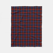 Royal Blauw en Rood Bruin Clan Tartan Fleece Deken (Voorkant)